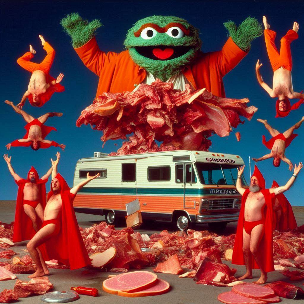 MEAT EXPLOSION IN A CARNIVORE'S NIGHTMARE