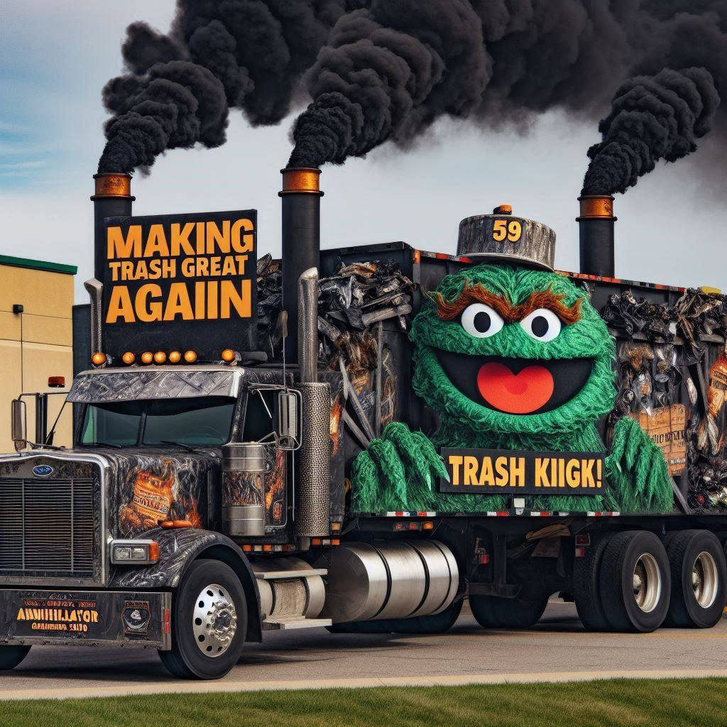 GARBAGE TRUCKS SPITTING OUT STINKY DREAMS
