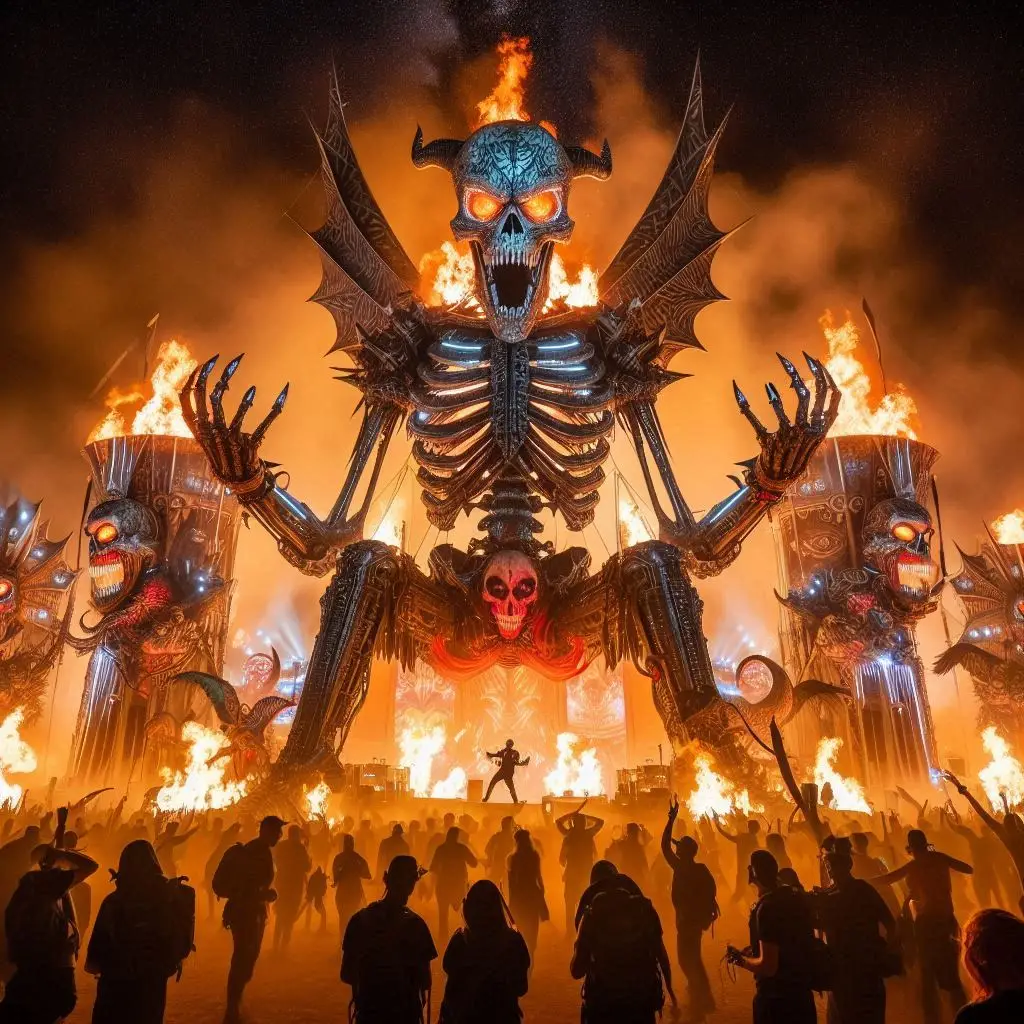 DEMONS SHITTING FIRE ON HUMANITY'S LAST RAVE