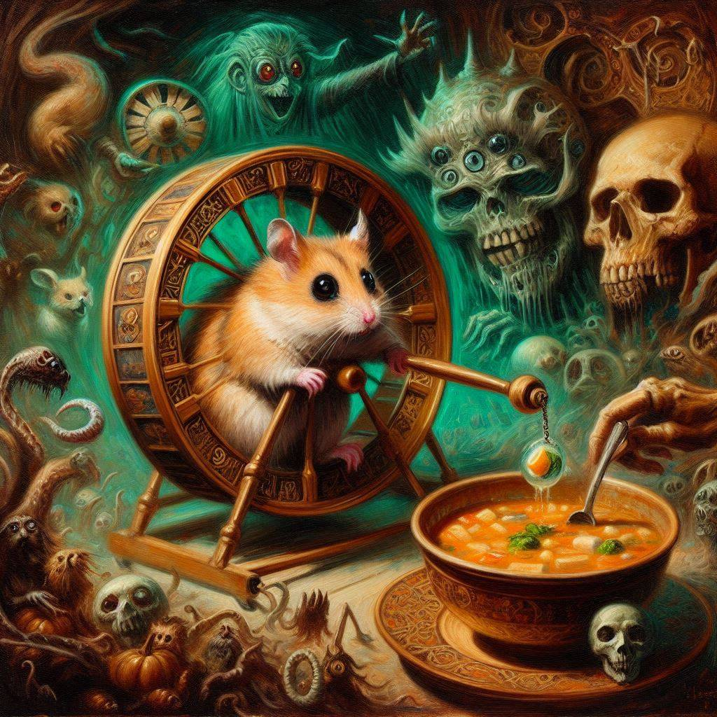 HAMSTER SPINNING IN A SOUP OF SOULS