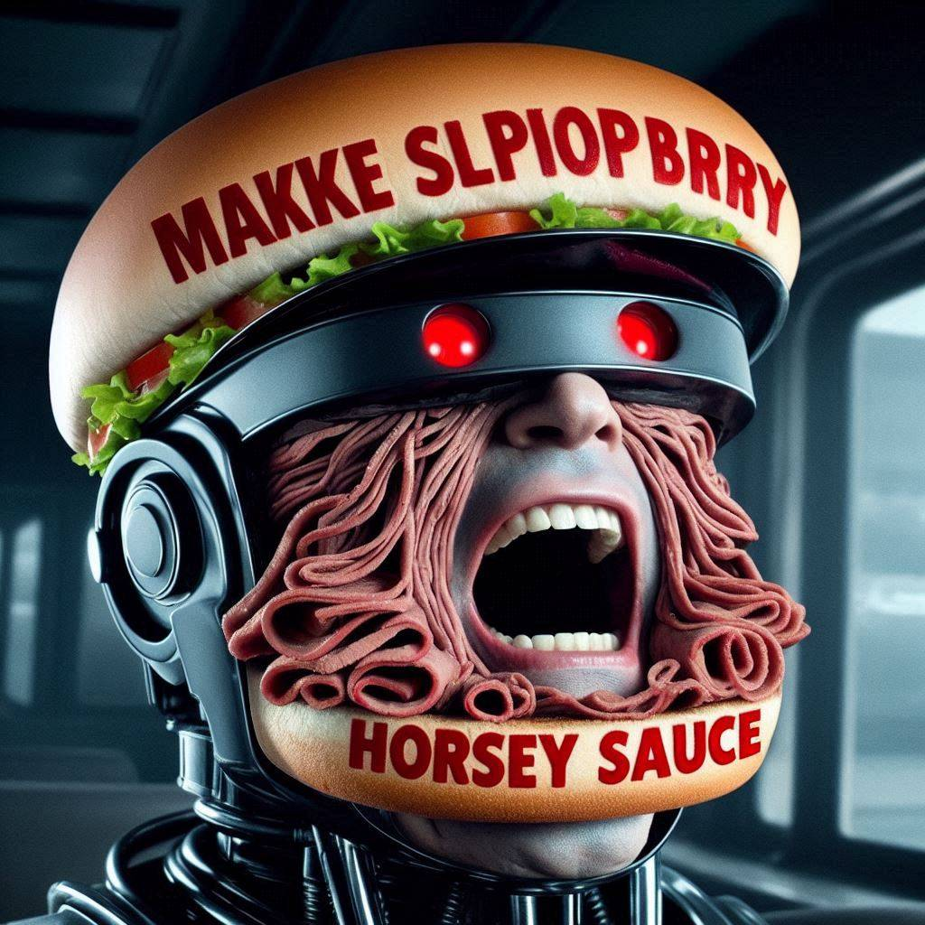 MEATY ROBOTIC NIGHTMARE SPITTING SAUCE