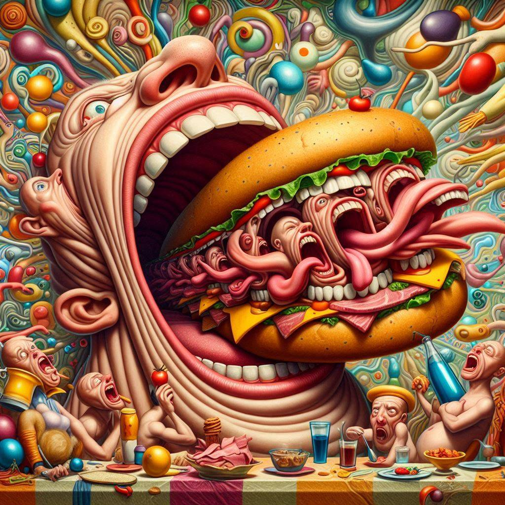 MOUTH FUCKING A BURGER'S GUTS OUT