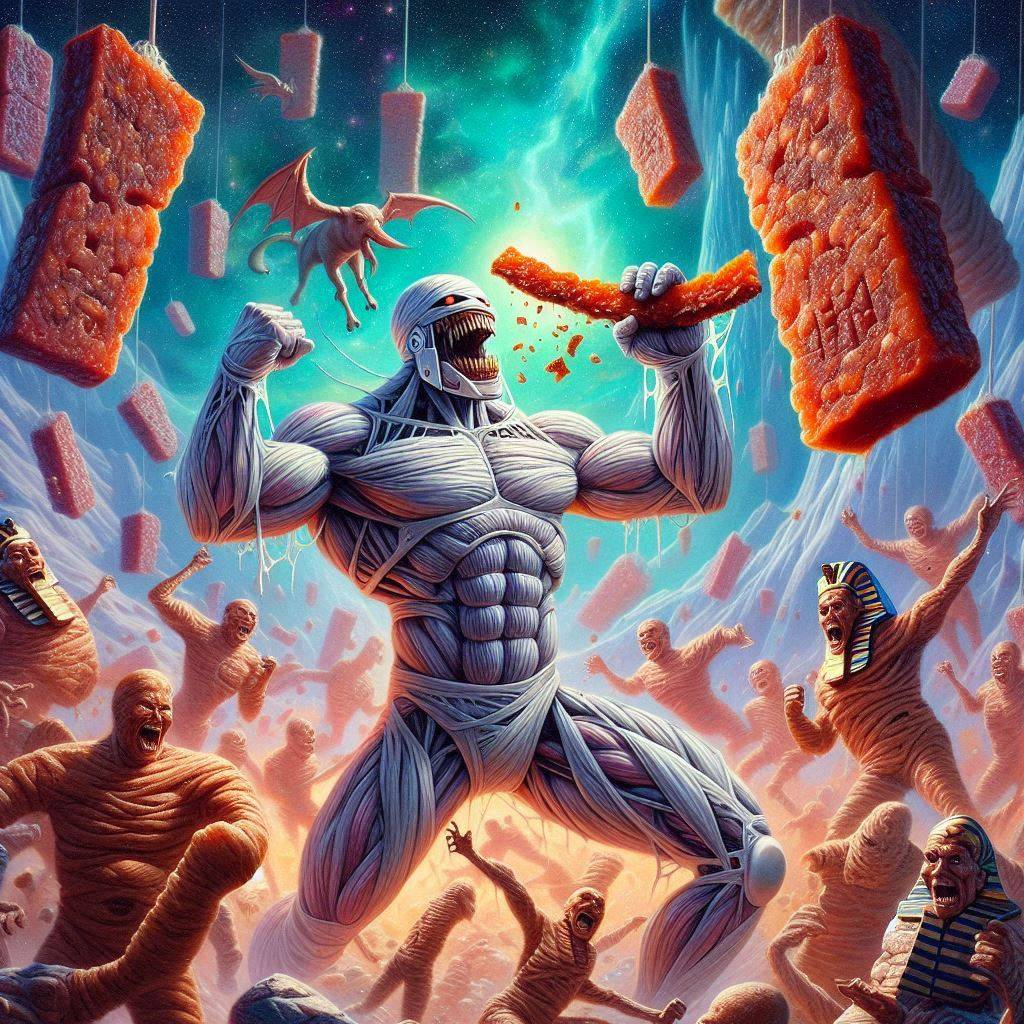 MONSTER MUNCHING ON MUMMY'S LAST MEAL