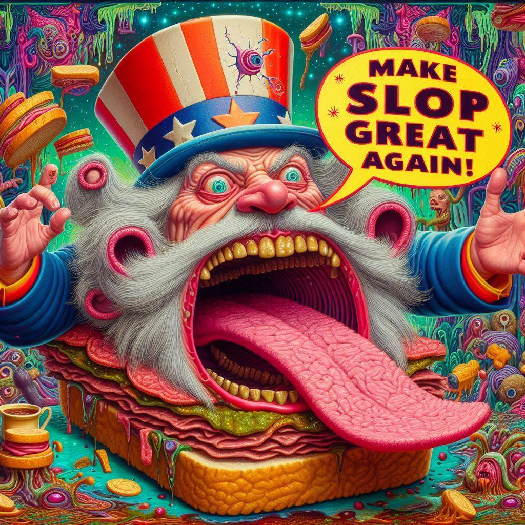 UNCLE SAM'S MOUTH EATING THE WORLD'S GUTS