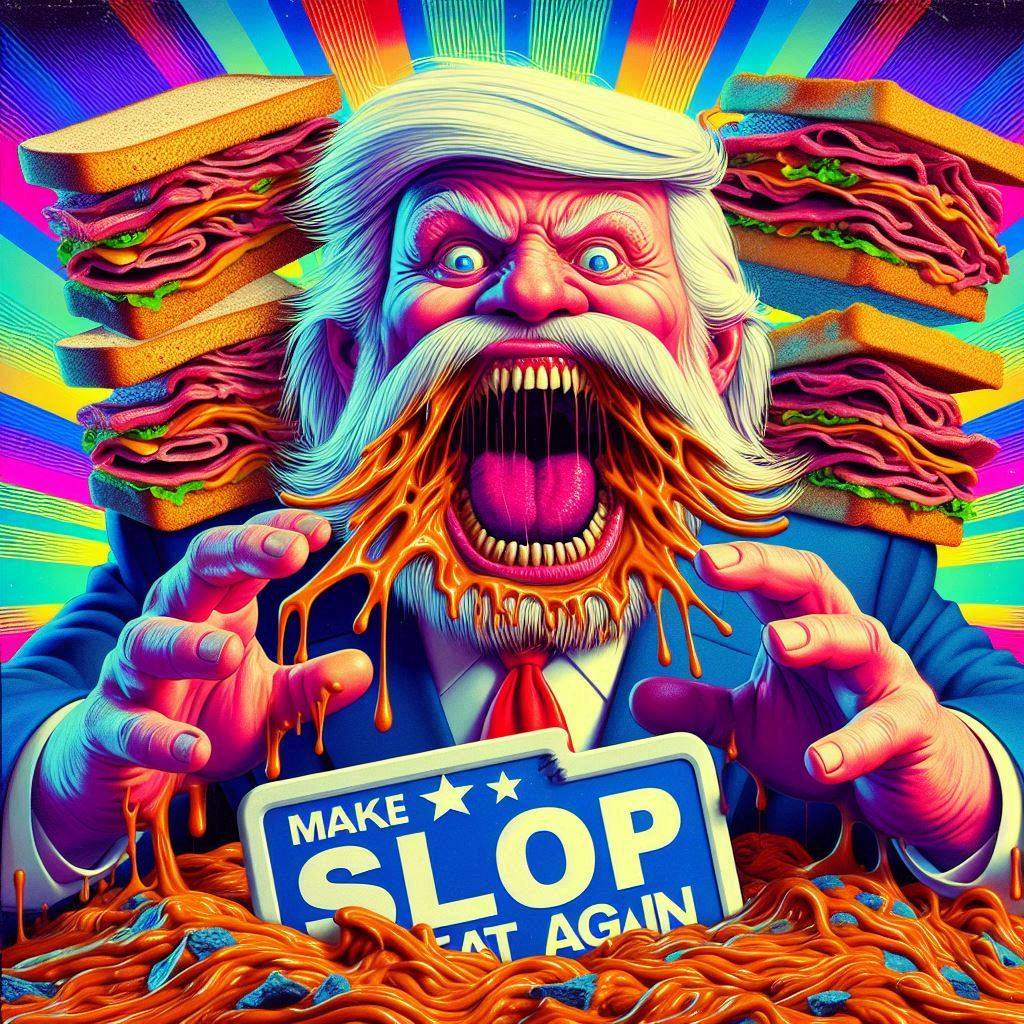 SANDWICHES SPEWING GOOEY CHAOS FROM A FREAK SHOW