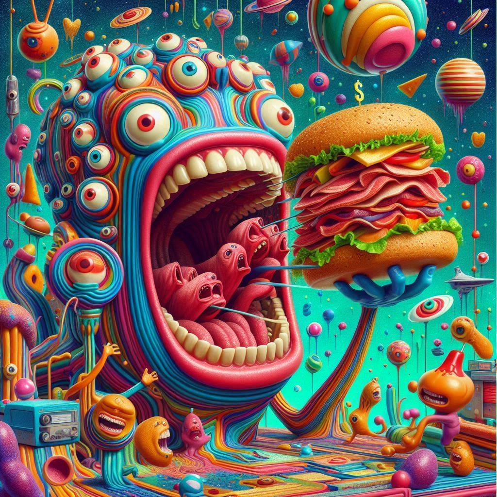 MONSTER GOBBLING GROSSNESS WITH A SIDE OF CHAOS