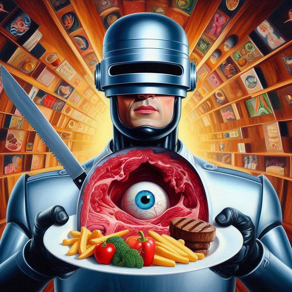 ROBOT SERVING MEAT WITH A SIDE OF NIGHTMARES