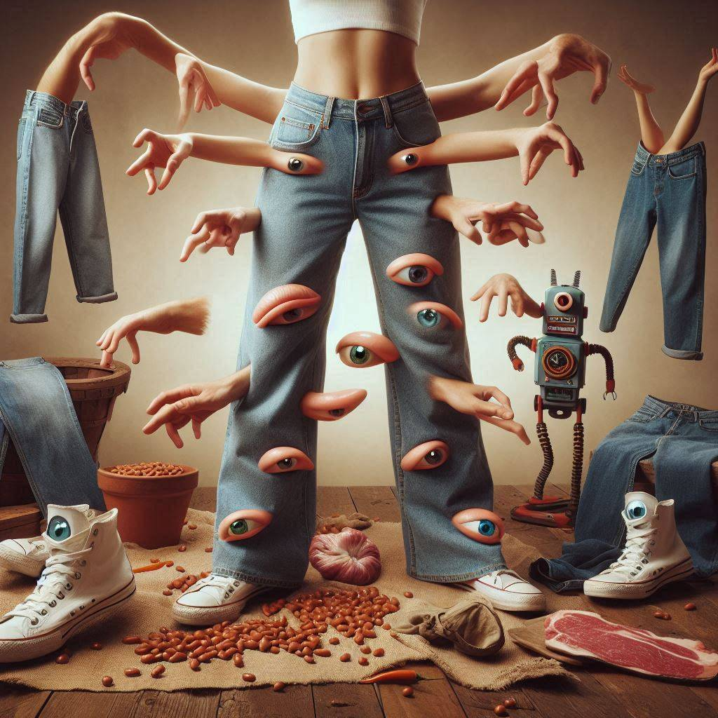 PANTS WITH EYES AND HANDS GETTING HANDSY