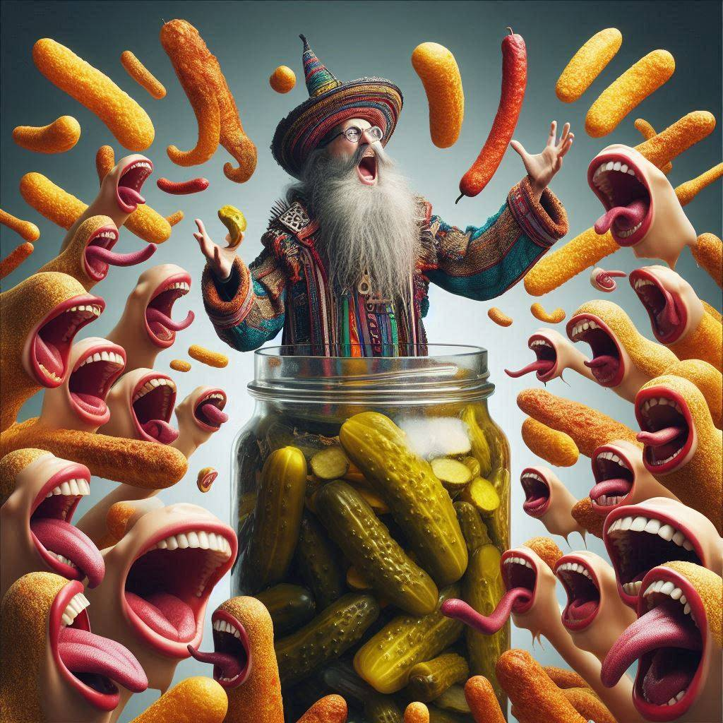 PICKLES SCREAMING FOR A TASTE OF FREEDOM