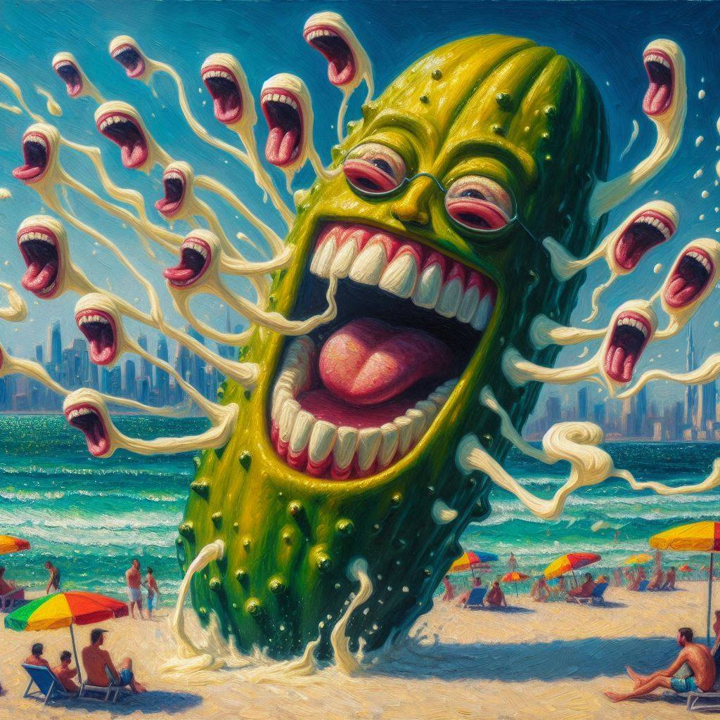 PICKLE SCREAMING IN A BEACH OF TEARS