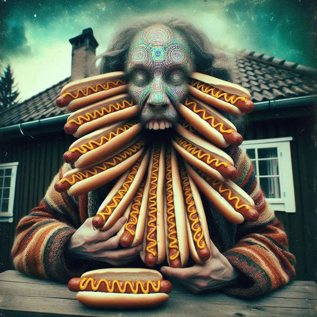 HOT DOGS CHOKING ON HUMAN SOULS