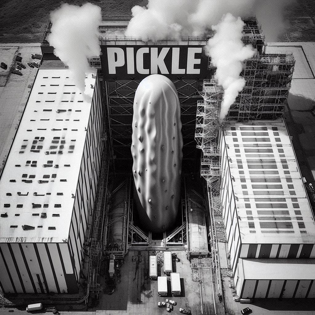 PICKLE SHOVING ITS GROSSNESS DOWN OUR THROATS