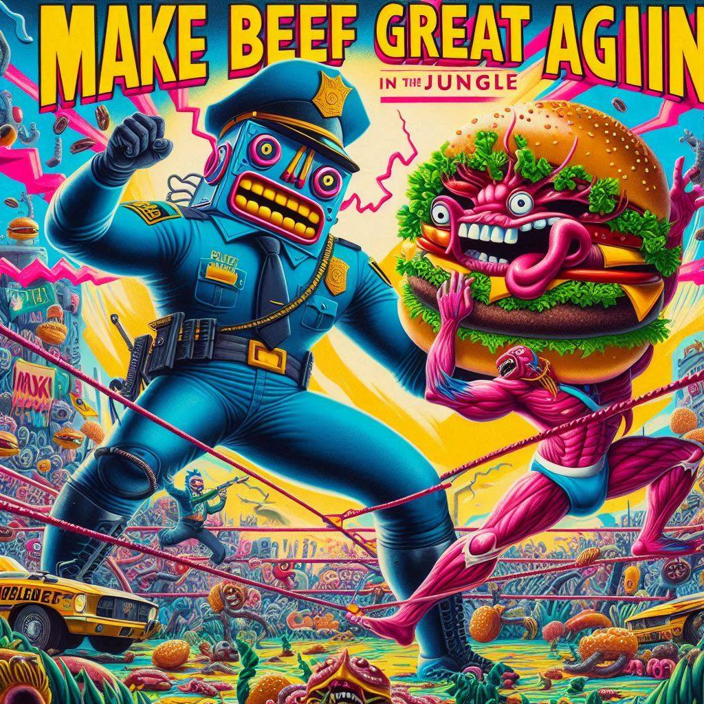BURGER BRAWL IN A MEAT MADNESS MESS
