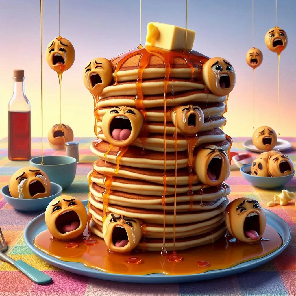 PANCAKES SCREAMING FOR THEIR SWEET, STICKY DEATH