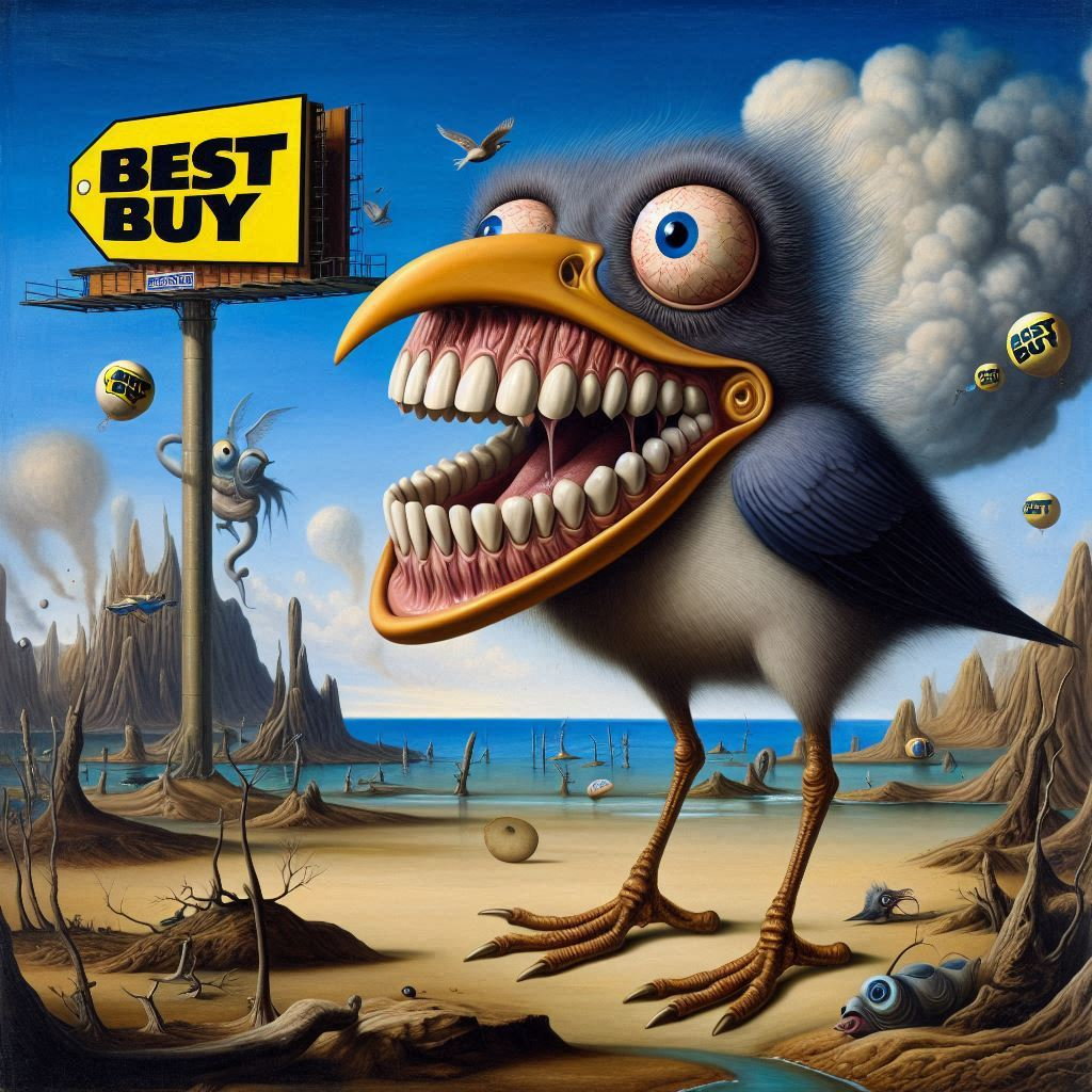 BIRD WITH TEETH SCREAMING AT THE VOID