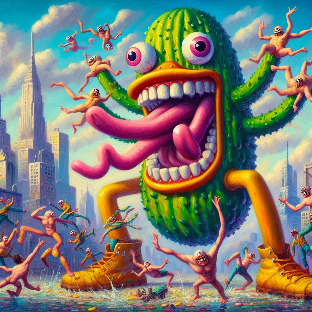 CACTUS MONSTER SPITTING OUT NAKED CHAOS