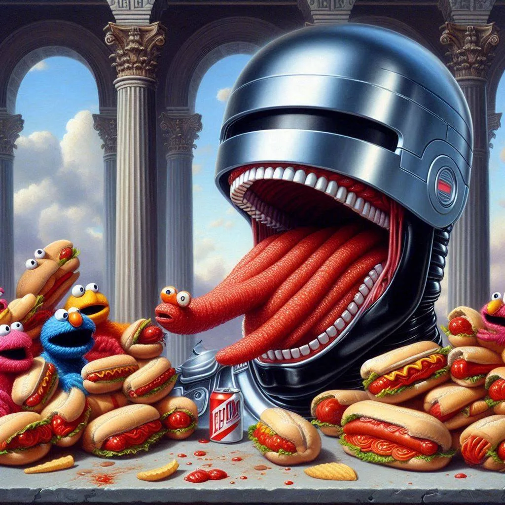 ROBOTIC MOUTH VOMITING HOT DOGS AND NIGHTMARES
