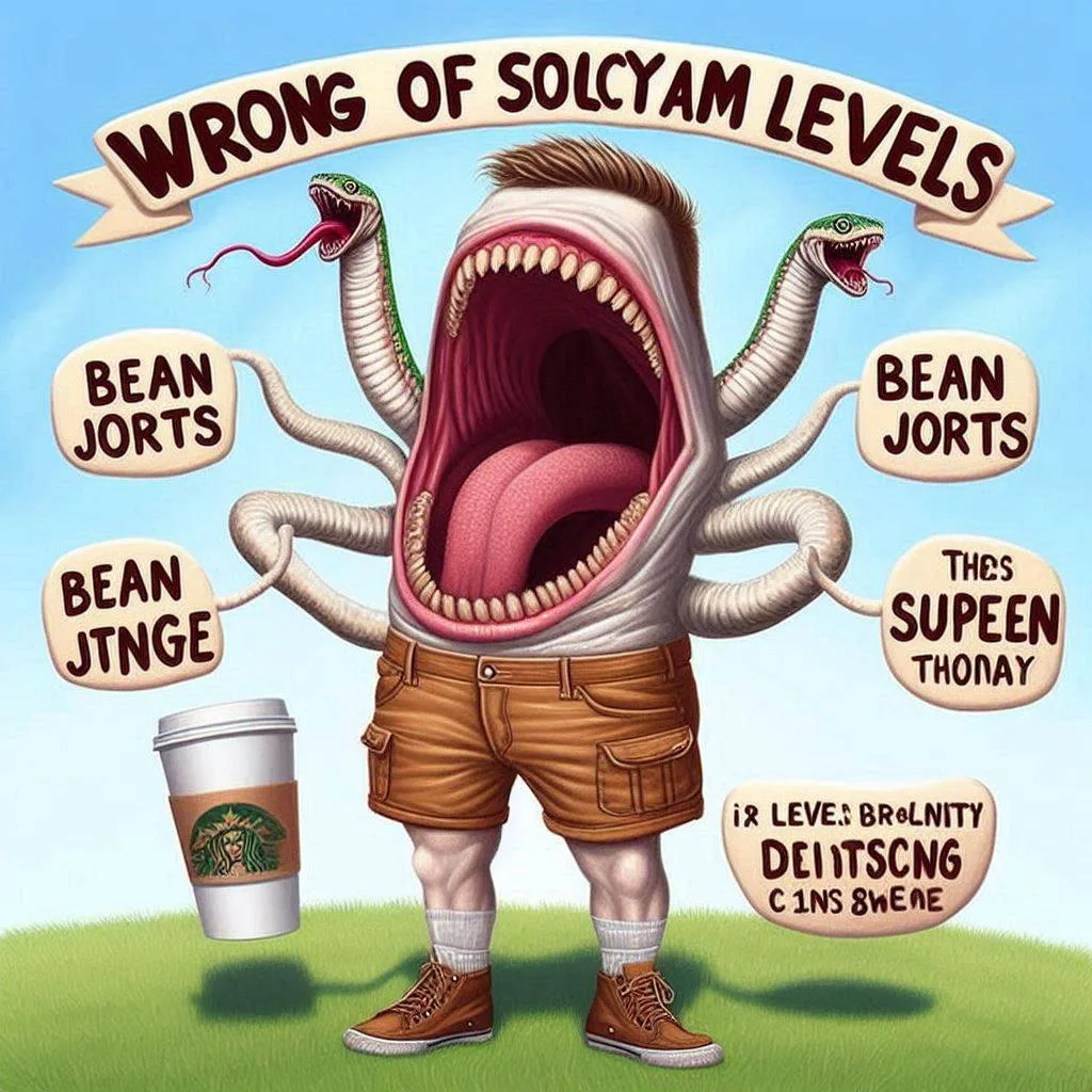 MONSTER GOBBLING BEANS AND SPITTING JORTS