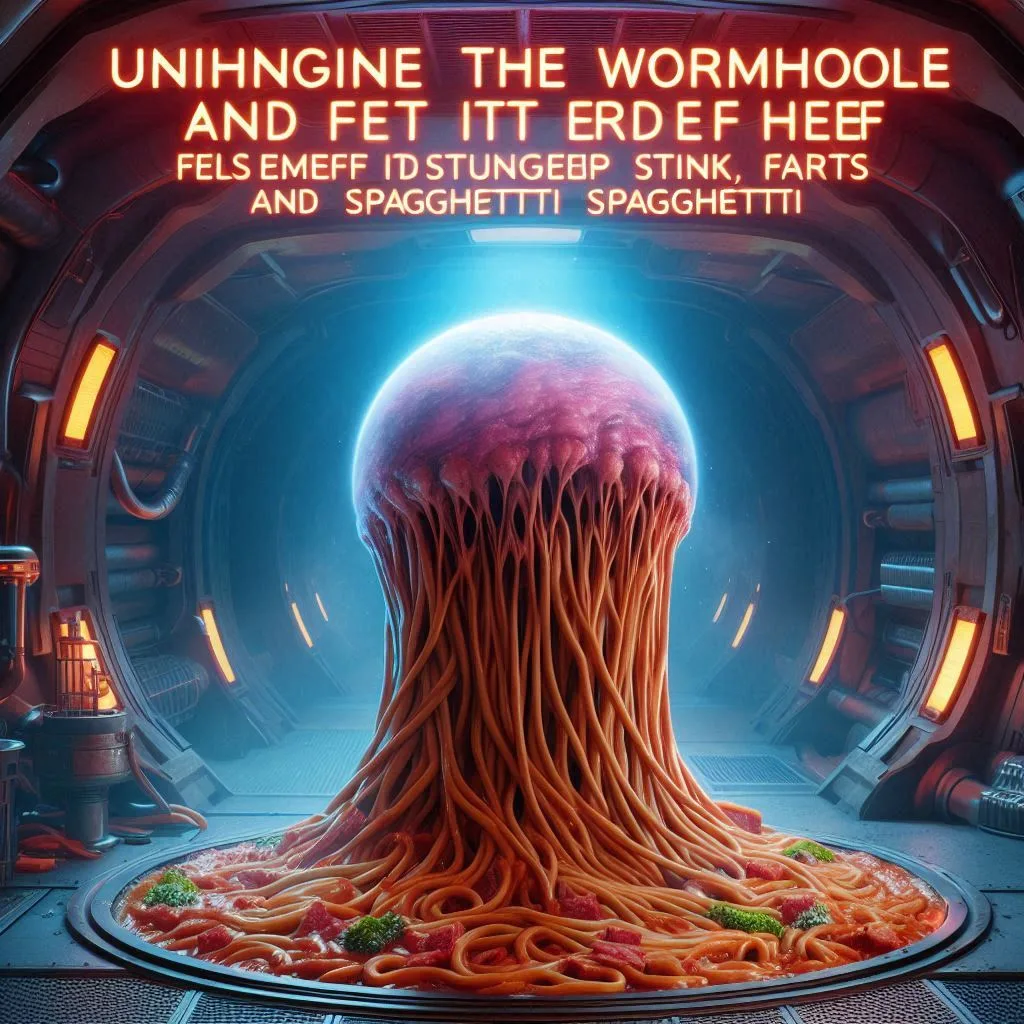 SPAGHETTI MONSTER VOMITING INTO SPACE