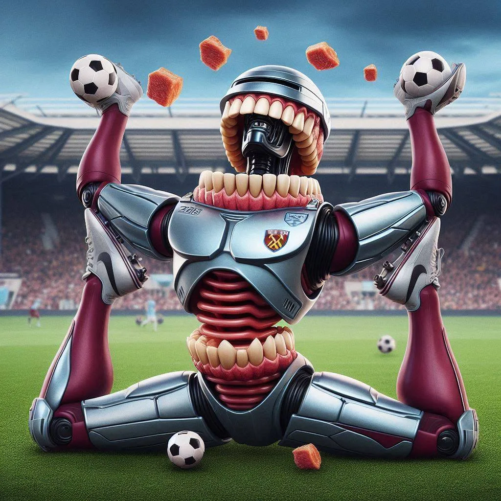 ROBOT SPREADING LEGS FOR SOCCER'S DIRTY SECRET