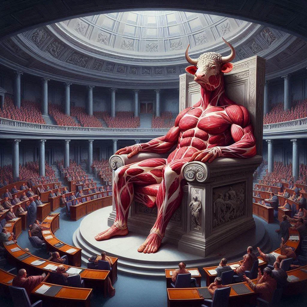 BULGING MUSCLE BEAST THRONE OF FLESHY POWER