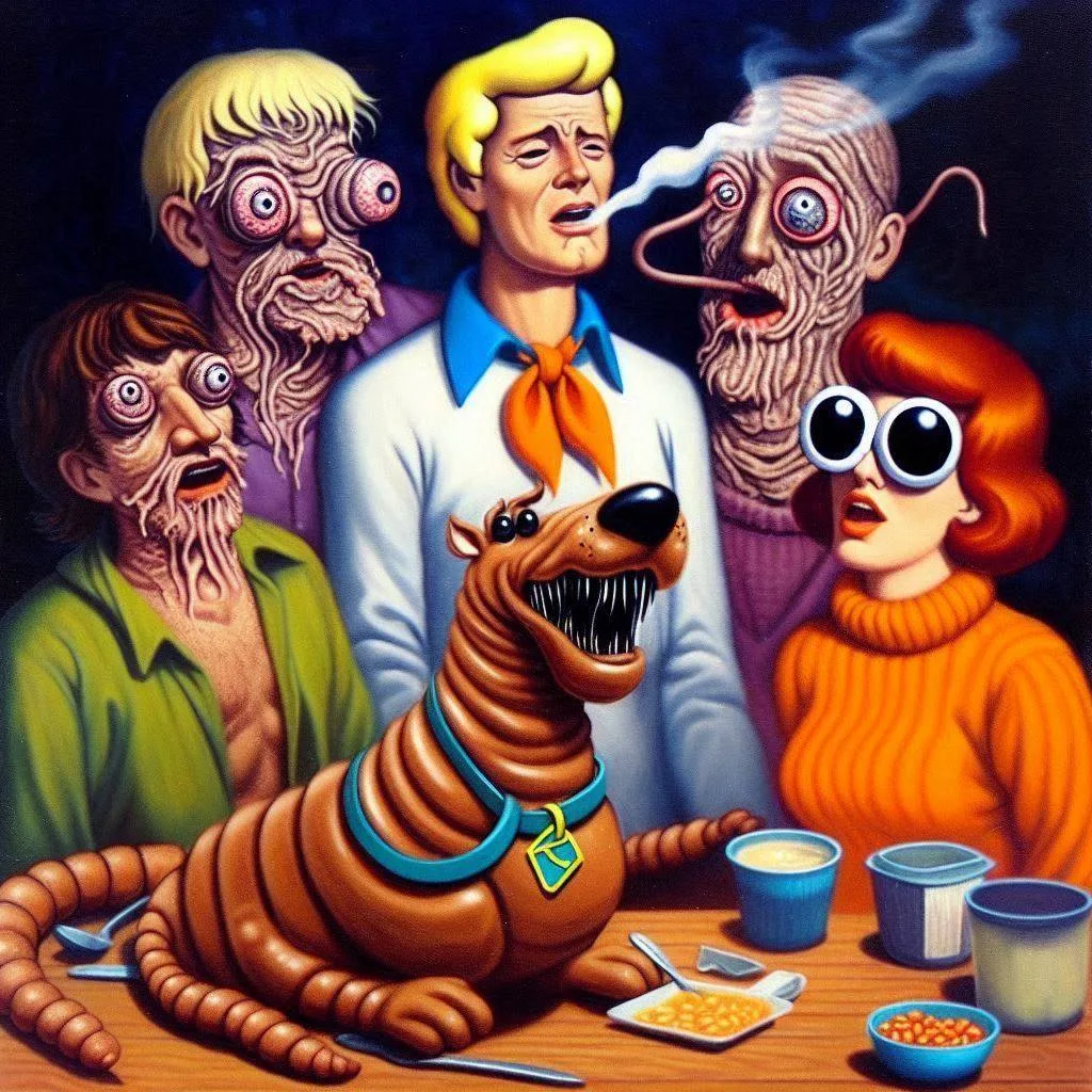 MONSTERS CHEWING ON THEIR OWN NIGHTMARES