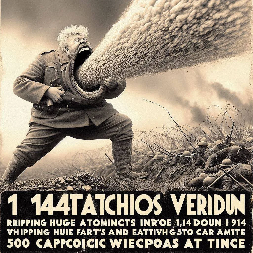 SOLDIER VOMITING WAR'S FURY INTO THE VOID