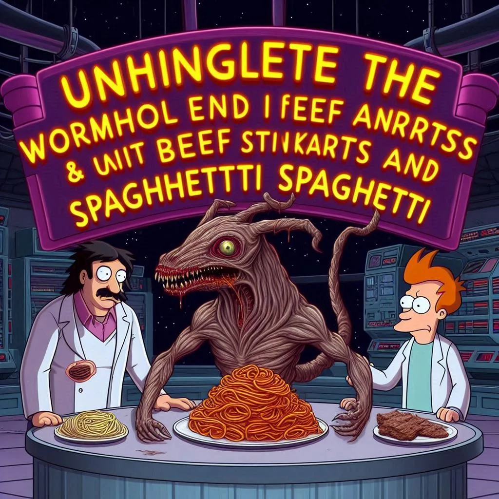 SPAGHETTI MONSTER EATING YOUR SOUL WITH MEAT