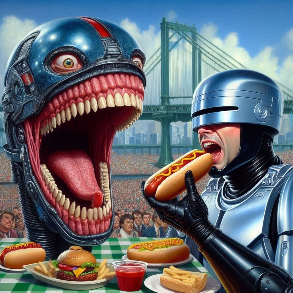 ROBOTIC MOUTHS DEVOURING FAST FOOD NIGHTMARES