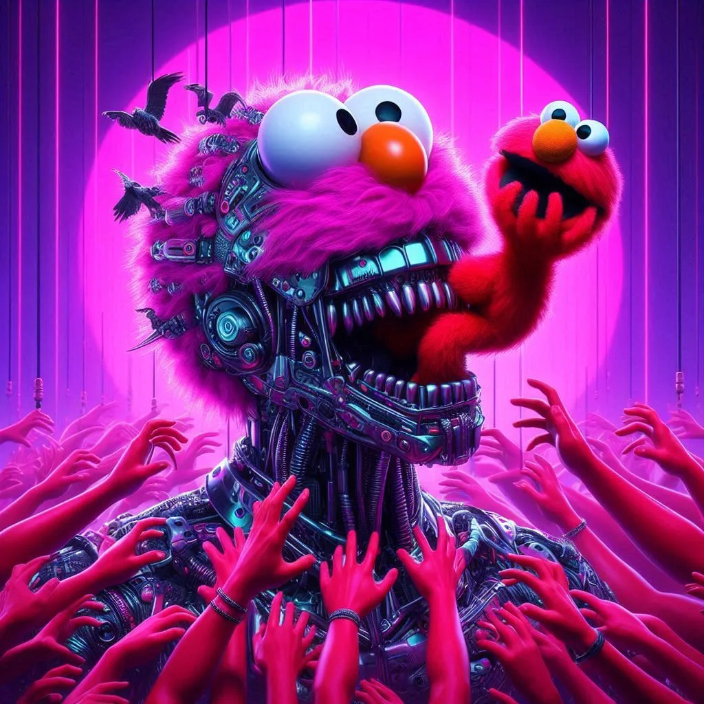MONSTER MUNCHING ON ITS OWN FLESHY TOY