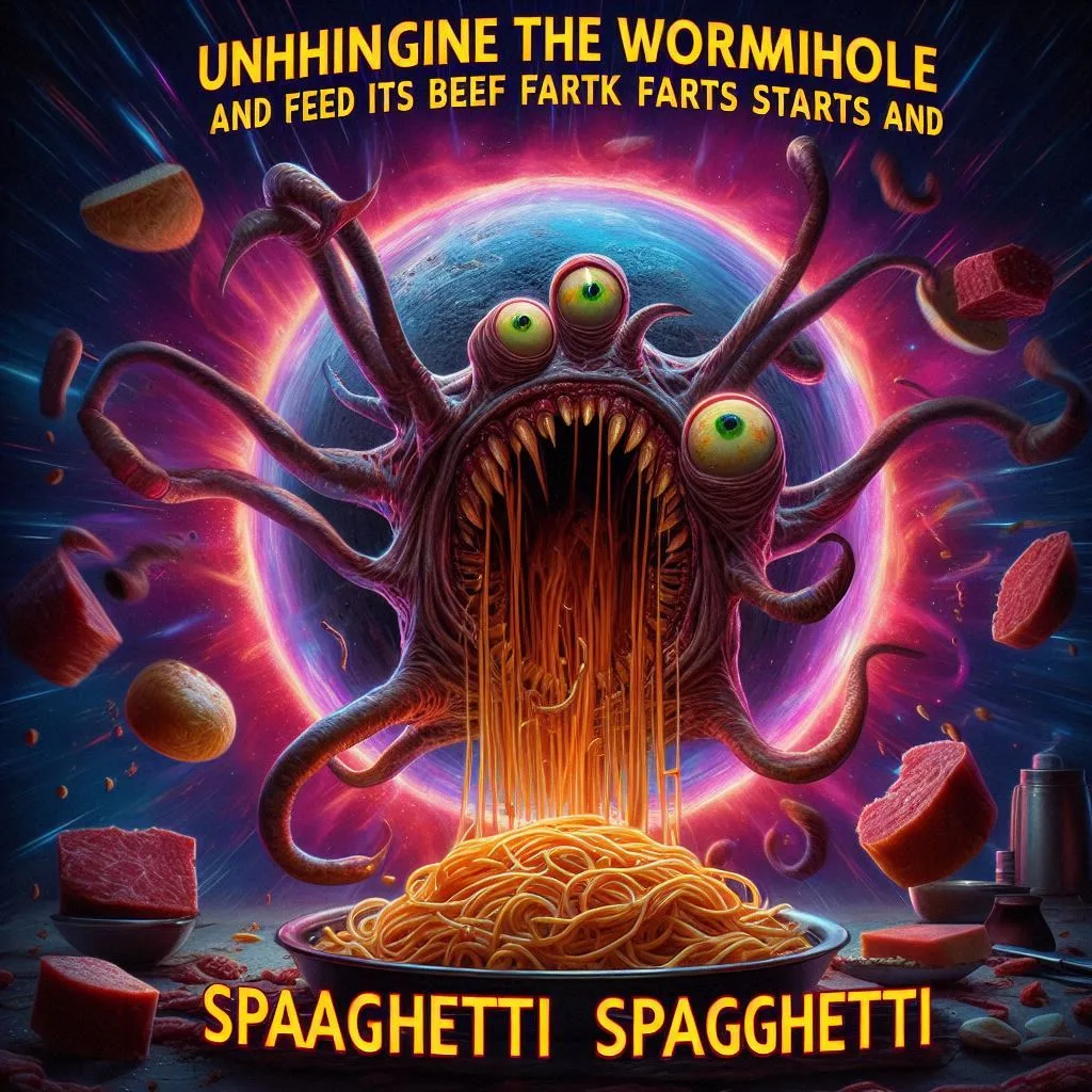 UNHINGE THE WORMHOLE AND FEED ITS FARTS