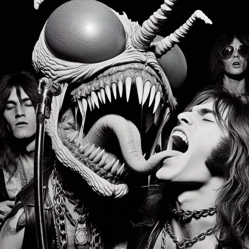 MONSTER TONGUE SLURPING HUMAN SOULS