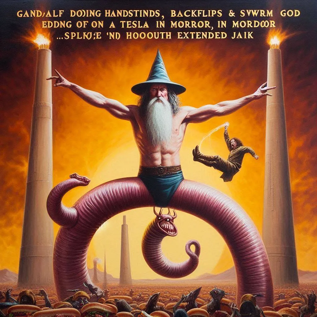 WIZARD MASTURBATING ON MORDOR'S FLESHY LANDSCAPE