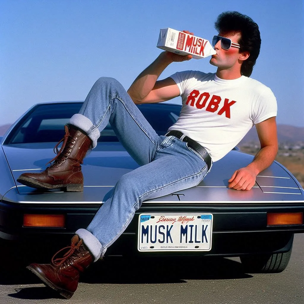 MUSCLE MAN SIPPING ON SWEATY CREAM