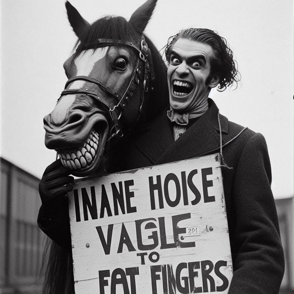 CLOWN HORSE MASTURBATING ON HUMANITY'S STUPIDITY