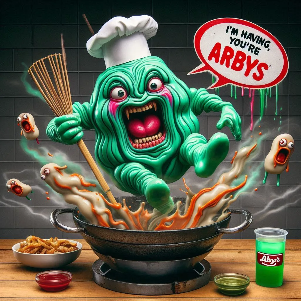 GOOEY MONSTER STIRRING UP SOULS IN A CAULDRON