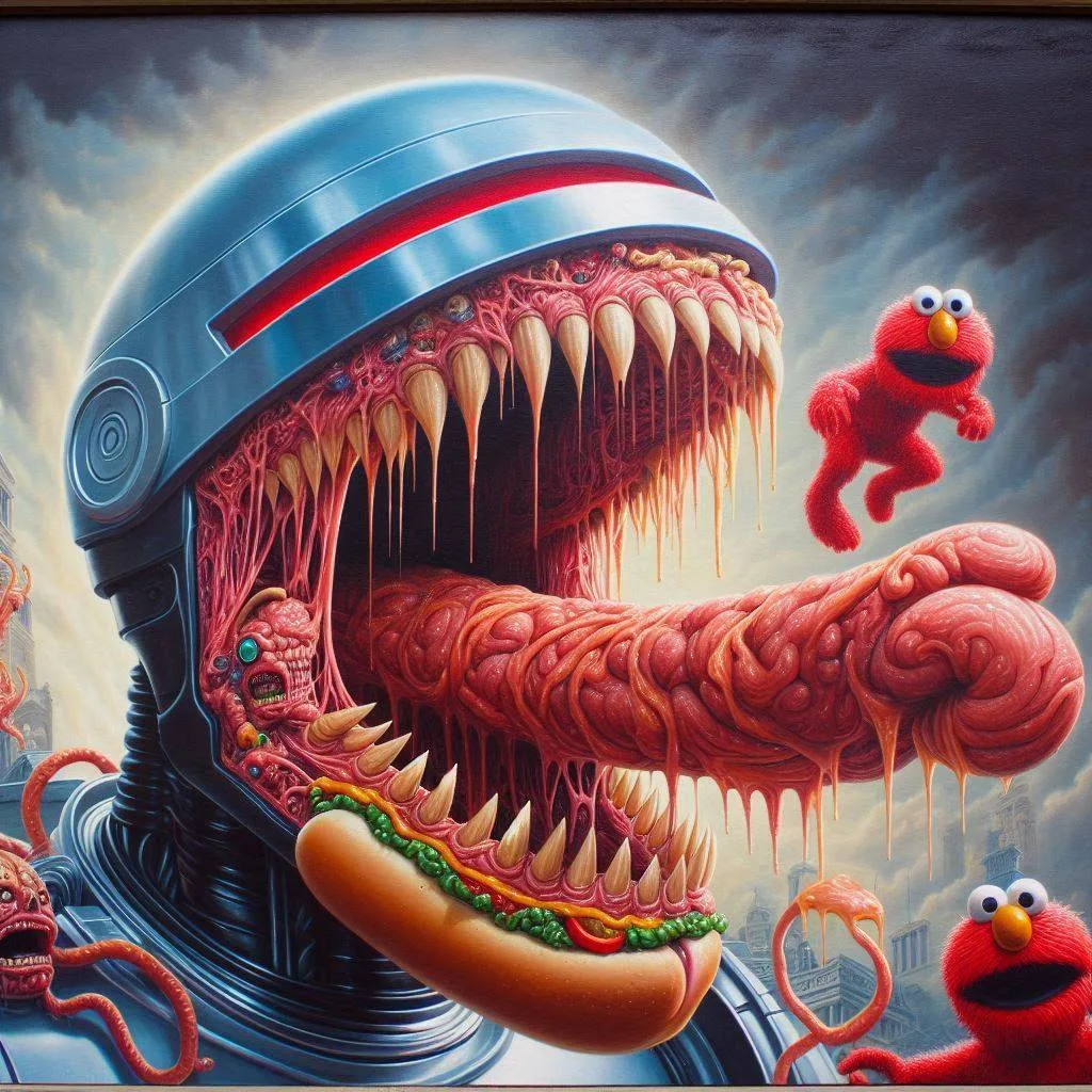 ROBOTIC MONSTER GOBBLING GUTS AND CHILDHOOD NIGHTMARES