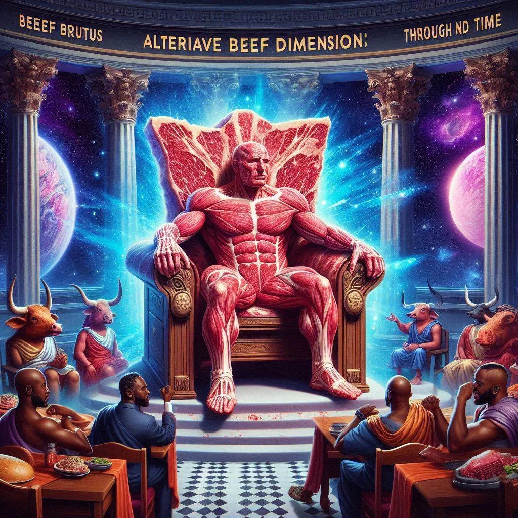 MEAT GODS FEASTING ON HUMAN DELICACIES