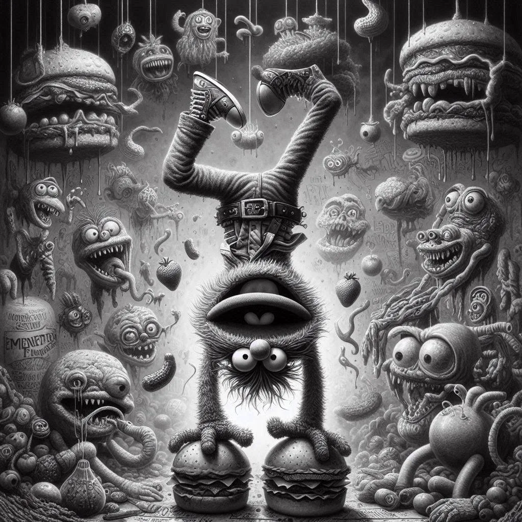 MONSTERS EATING BURGERS LIKE THEY'RE SOULS