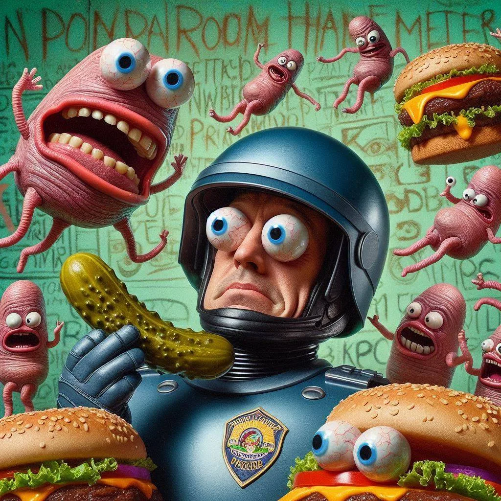 PICKLE-CHOMPER IN A BURGER NIGHTMARE