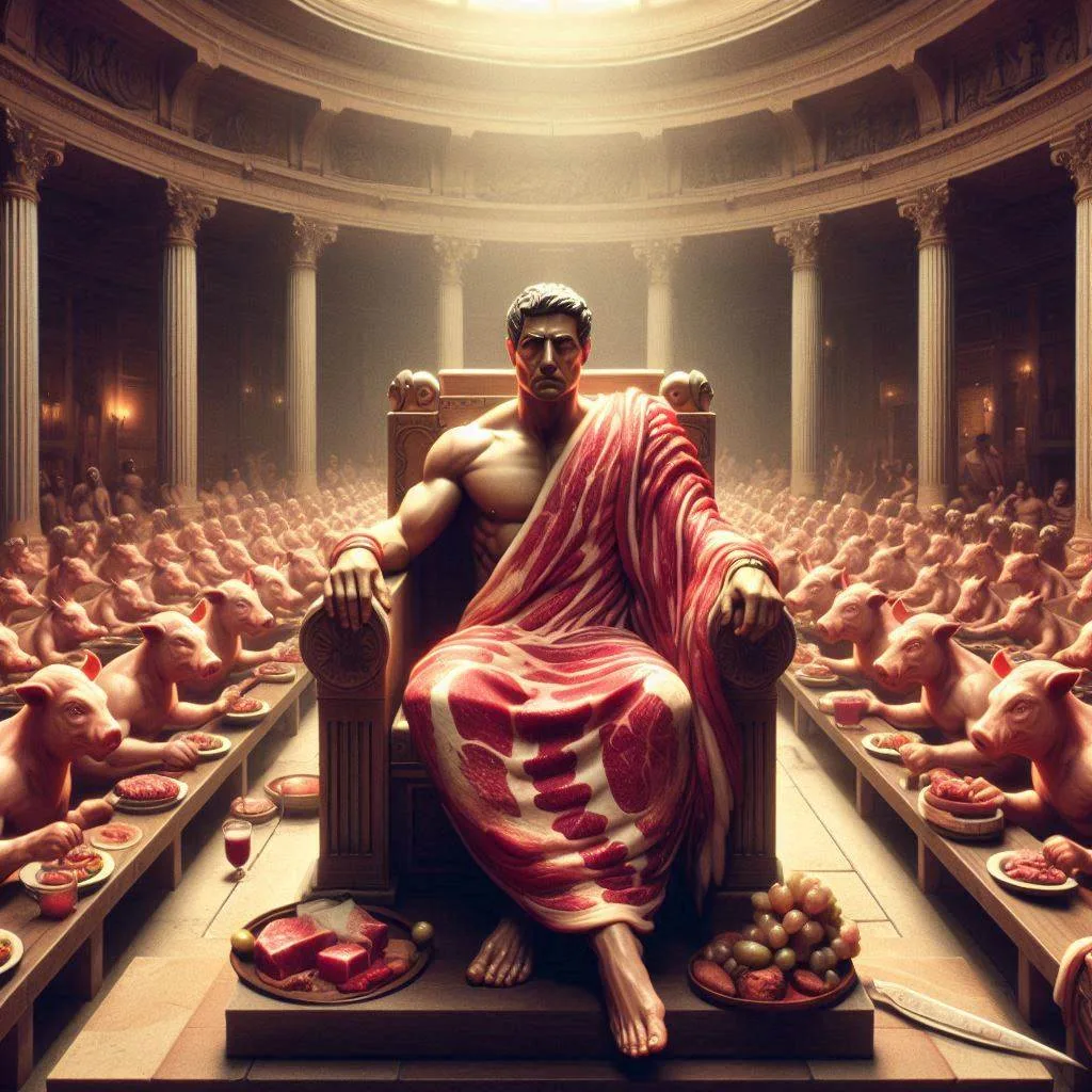 KING OF MEAT, SLAVES OF PIGS