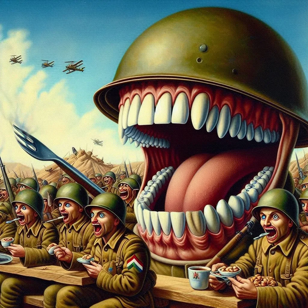 MOUTH OF WAR DEVOURING SOLDIERS' SOULS