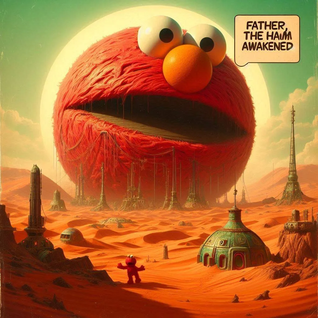 FATHER, THE HAIRY MONSTER DEVOURS THE DESERT