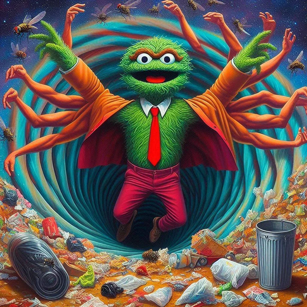 GARBAGE MONSTER WITH A HIVE MIND OF TRASH