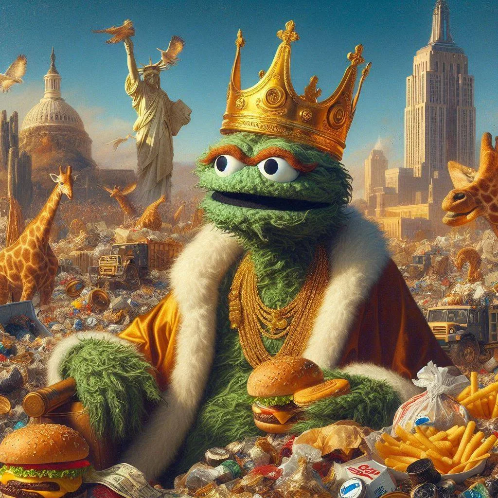 GARBAGE KING THRONE OF TRASH AND GREED