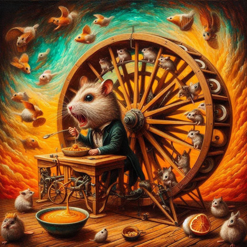 HAMSTER CHEF SERVING SOUP OF DESPAIR