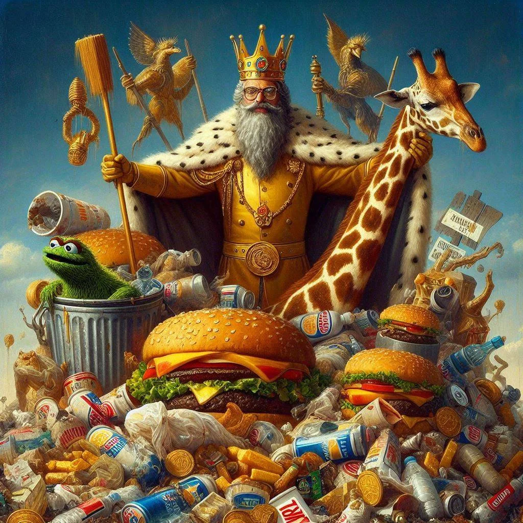 KING OF GARBAGE FEASTING ON TRASHED GLORY