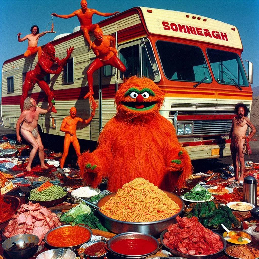 MONSTERS FEASTING ON A CARNIVAL OF CARNAGE