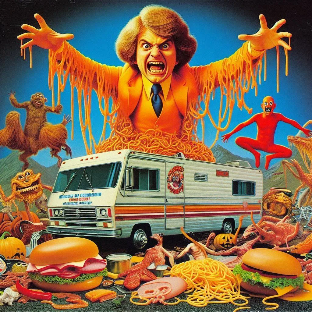 SPAGHETTI MONSTER VOMITING CARNAGE ON WHEELS