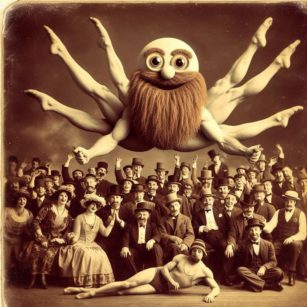 SPIDER WITH LEGS FOR DAYS AND A BEARD